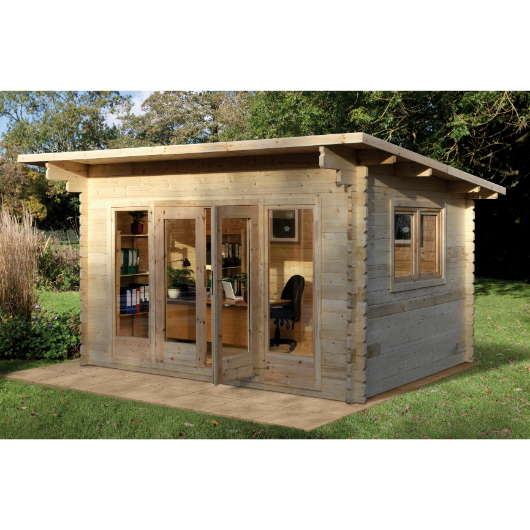 Melbury 4m x 3m Log Cabin - Pent Roof (Direct Delivery)